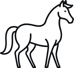 Horse drawn vector illustration on