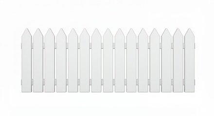 White wooden picket fence for garden design