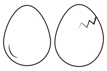 Egg icon vector. Flat vector silhouette egg. Egg Flat Icon Outline. vector illustration.