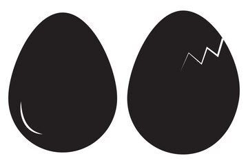 Egg icon vector. Flat vector silhouette egg. Egg Flat Icon Outline. vector illustration.