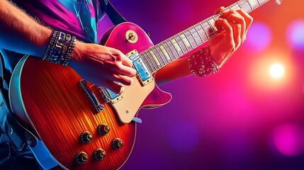 Obraz premium Electrifying Guitar Solo: A Musician's Passion