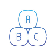 Alphabet Cubes Vector icon