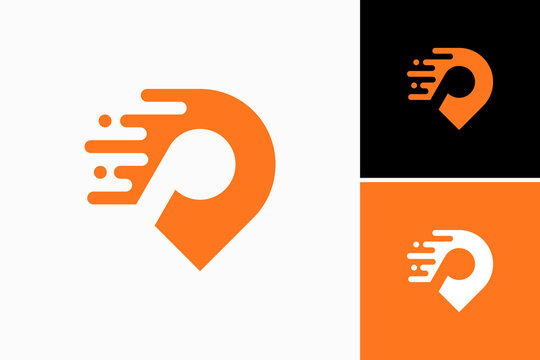 P pin local logo design vector