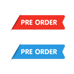 Vector Pre Order Tag Ribbon Labels