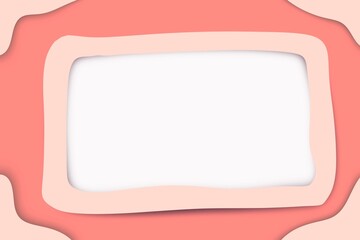 波打つピンクと白の抽象的なフレームデザイン | Abstract Frame Design with Wavy Pink and White Layers