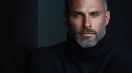Fototapeta premium Mature man with a confident, stylish appearance