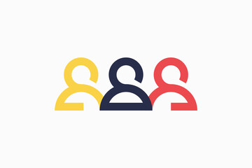 human connect logo design vector