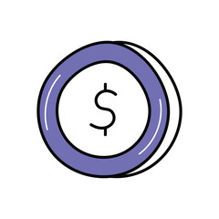 Dollar Sign icon vector stock illustration