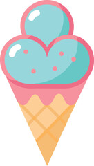 Heart-Shaped Ice Cream Cone