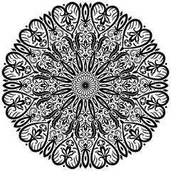 Beautiful Mandala Pattern Design. Tattoo design, mandala patterns, Arabic patterns, Rangoli, Alpona, Kolam, Paisley line art.  