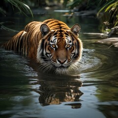 Fototapeta premium tiger in water