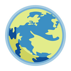 Planet earth vector illustration isolated on Transparent background