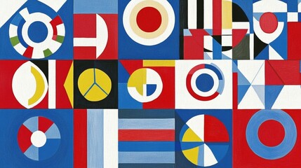 Colorful global flags collage diverse nations unity background