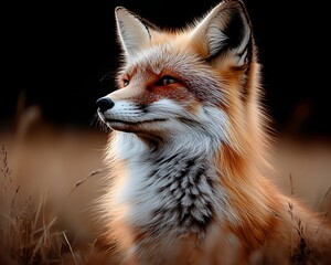 Majestic Red Fox Wildlife Portrait