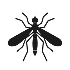 Mosquito icon vector silhouette illustration isolated on white background