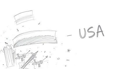 Usa dark background flag ai 