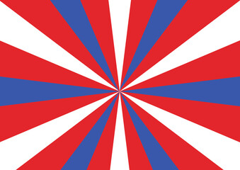 red white and blue radial sunburst pattern with star-shaped center design
