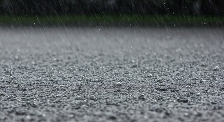 Atmospheric Heavy Rain Droplets on Dark Surface