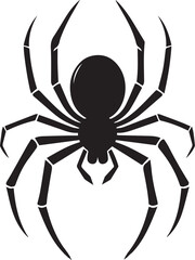 Illustration vector of black spider