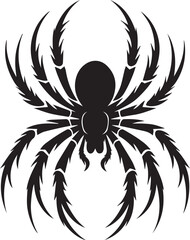 Illustration vector of black spider