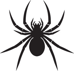 Illustration vector of black spider