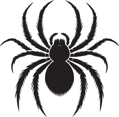 Illustration vector of black spider