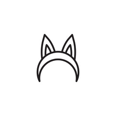 A headband with pointed ears, resembling those of a fox or wolf.