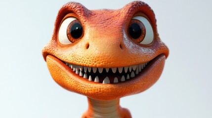 Cute cartoon dinosaur face