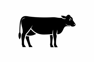 cow icon vector silhouette illustration isolated on white background