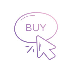Buy Online icon vector stock illustration