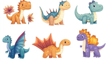 Cute cartoon dinosaurs (151)