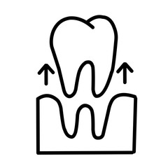 Dental clinic stroke vector icon