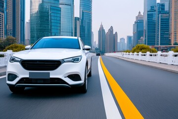 Fototapeta premium abstract transportation advertisement, product-focused style, elegant tone, social media ad, dynamic angles, studio lighting, earthy tones, mysterious mood, wide-angle, urban background