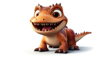 Cute cartoon lizard character