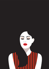 Fashion woman. Illustration of stylish girl.	

