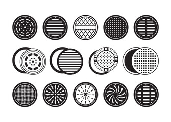Manhole Cover vector, Manhole Cover clipart, Manhole Cover silhouette