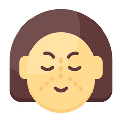 Facial Plastic Surgery Flat Icon