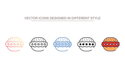 Vetkoek icon design with white background stock illustration