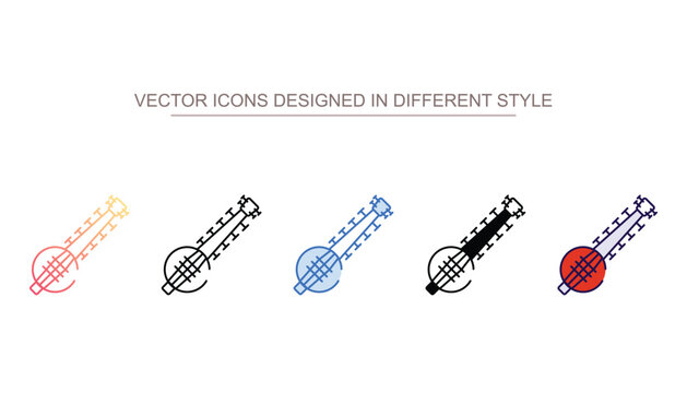 Kora icon design with white background stock illustration