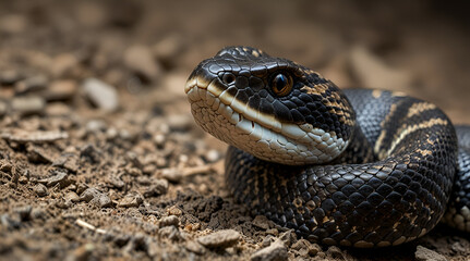 Venomous Viper - Reptile Snake Photo Series,generative.ai
