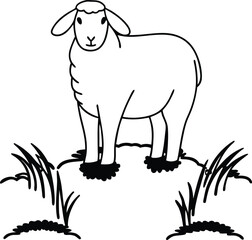 vector illustration of an goat