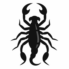 Scorpion insect vector silhouette illustration isolated on white background
