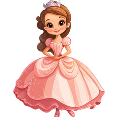 Fototapeta premium girl in pink dress