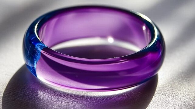 Purple and blue resin bangle