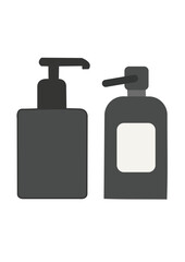 set of cosmetic bottles
