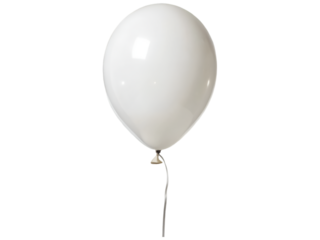 white balloon isolated on white background	
