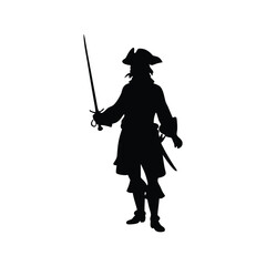 Obraz premium Musketeer Silhouette Vector.