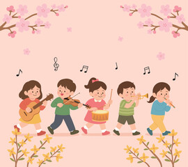 어린이_벚꽃_음악대