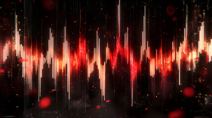 of quantum computing with glowing quantum circuits and binary code floating in the background 