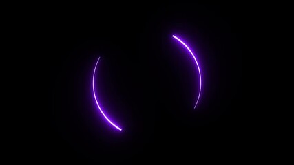 neon sphere, spiral loop border frame, optical rays, purple color, swirling stripes, and progress effects for disco visuals	
